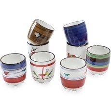 BESTDECO 花瓷燒酒杯 8 件套, 混色, 1套