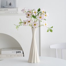 슬림 꼬임 세라믹 화병 BRP1642, 버터