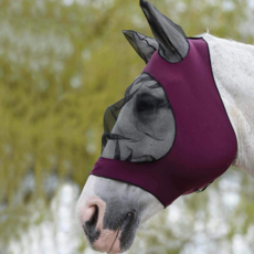 德朗西 馬用防蟲網面罩, 1個, 酒紅色