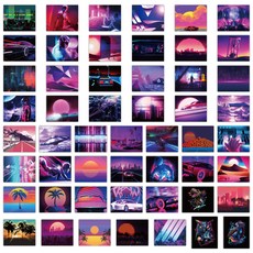 正月娜娜 筆記型電腦 行李箱 DIY 露營裝飾貼紙 60款套組, 款式 08, 1套