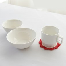 PRELUDE 素色餐具組 3人, 白色, 飯碗+湯碗+馬克杯