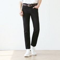 BLUEFORCE 隱藏鬆緊帶修身直筒牛仔褲10分褲