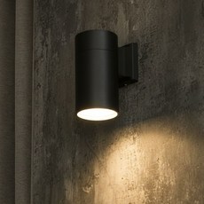 vittz 圓筒單燈室內設計戶外壁燈 不含燈泡, 黑色