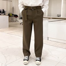 男款 Kuehin 半寬版後鬆緊帶九分西裝褲