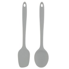 2deco 矽膠鏟+矽膠刮杓, 灰色, 1組