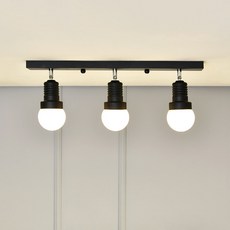 투플레이스 허니 아이스크림 3등 12w LED 볼구 하얀빛, 블랙