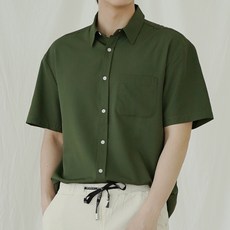 男士夏季彈性半寬版短袖襯衫