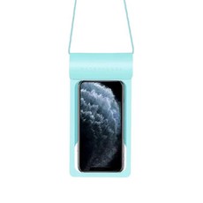 Hiari 皮革頸掛式手機防水袋, 1個, 薄荷綠