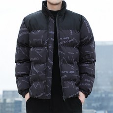 Starbean 男款字母印花休閒保暖外套