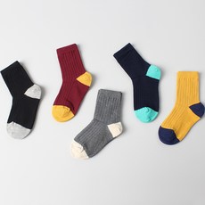 Sulrebal 兒童皇家羅紋中筒襪5雙組