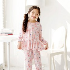 마벨슈슈 여아용 냉감 통기성 캔디래빗 쿨냉감 8부 파자마 상하의 세트