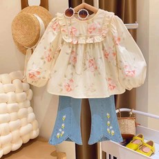 Arbe 女童 Boni 花朵襯衫