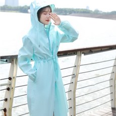 女性用Fitsa高爾夫雨衣, 淺藍色