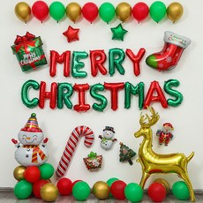 피앤비유니티 크리스마스 풍선세트 모음, 1세트, 13 눈사람 + 루돌프