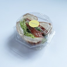 八角漢堡一次性餐盒, 餐盒 + 貼紙, 20套