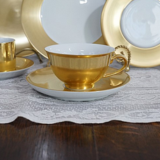 Leichenbach 彩金茶杯+碟套組056405-09006, 金子, 1套