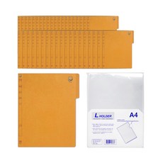 MiDAS Hyunpoong Information Hwang Hwa-il A4 F4351-1 40p + L Holder 10p Set, 單色，透明（支架）, 1套