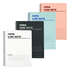 TUCO.B Koma 橫線筆記本 4款, 混合色, 4個