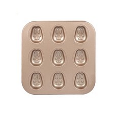 9格不沾長兔子造型烤盤模具, 1個