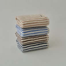 코토나 홈바디 호텔 수건 4종 세트 200g 40수 코마사, 스트라이프 믹스, 1세트