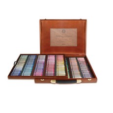 MUNGYO 圓形軟性粉彩木盒 MPA-200W, 1套, 200色