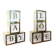 WOW PARTY KOREA baby + love 盒, 金色, 1套