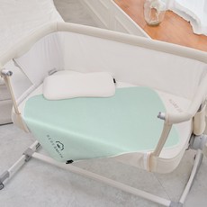 BEBESMITH 嬰幼兒用矽膠莫代爾防滑防水墊, 薄荷綠, 1個