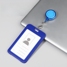 Goems 易拉扣名牌 姓名牌 7 x 11.2 cm, 2個, 藍色直式