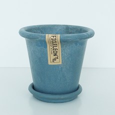 MORIANN 烏德斯普勞特花盆 + 底盤套組, 1套, 煙燻藍