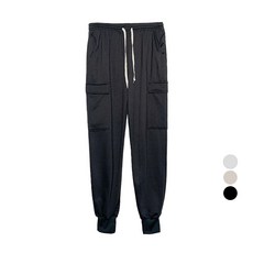 플랜데이 여성용 건빵 카고 포켓 밴딩 조거 트레이닝 팬츠