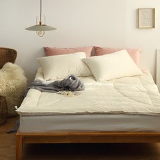 I'm Living 牛奶堅果極細纖維加厚床墊, 奶油色