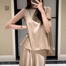 ViVEMO Elina 荷葉邊無袖長裙兩件式套裝 10529