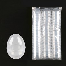 유니아트 플라스틱 계란모형 소 30p, 투명, 1개