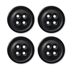 Button King 東大門鈕扣王 高級霧面大衣開襟衫鈕扣 30mm, 黑色加厚款, 4個