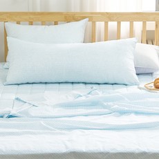 g BEDDING Duralon涼感條紋機能性抱枕, 藍色