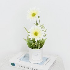도시정원 가든 데이지 조화 소품, 크림, 1개