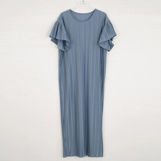 OKI 女款荷葉邊褶皺連身裙, 海螺