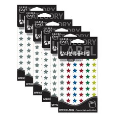 쁘띠팬시 칼라 분류용 라벨 355A, 6개