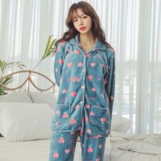 GLAM GONGGAM 男士人造貂皮愛心圓點睡眠兩件套