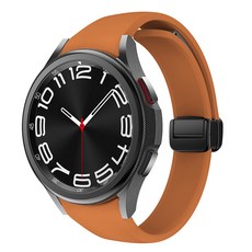 HAMATE Galaxy Watch 磁吸扣式纖薄矽膠錶帶, 駝色