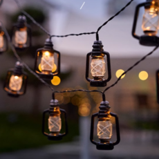 油燈造型氣氛燈 20燈 3m, 黑色, 1個