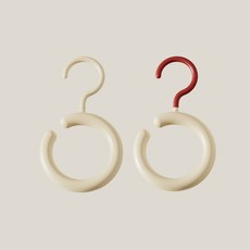 德普羅商務 整潔收納 彩色旋轉式多功能收納掛架, 奶油白, 深紅色, 2個