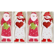 2500 聖誕木製卡片 A25 1+2套組, 混合色, 2套