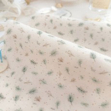 슈슈룸 크리스마스 리스 기모 원단, 베이지, 1개