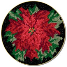 알로데 푹신한 라운드 카페트 DIY 스킬 자수 세트 중국어버전, NO 02(흰색인쇄메쉬), 1세트