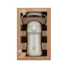 THERMOS 膳魔師 foogo 彈蓋吸管水壺, 米色, 280ml, 1個
