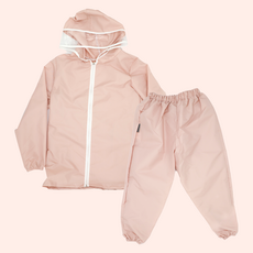 BEBE CHOUETTE 嬰幼兒粉彩雨衣 + 防水褲套裝