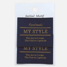 기요하라 이니셜 모티프 고급 장식라벨 IMN-06-08 2p, 1개, 혼합색상