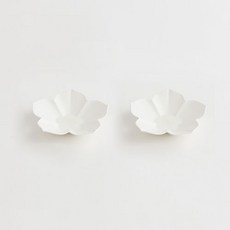 ERATO Moi 花朵配菜碗, 白色, 2個