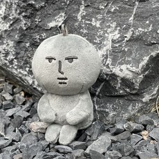 다다랜드 인생무상 돌멩이 인형 키링, 10cm, 그레이, 1개